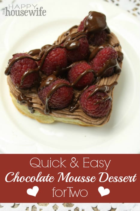 Quick and Easy Chocolate Mousse Dessert - The Happy Housewife™ :: Cooking
