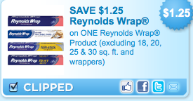 Screen shot 2011 11 30 at 7.51.17 AM $1.25 off Reynolds Wrap