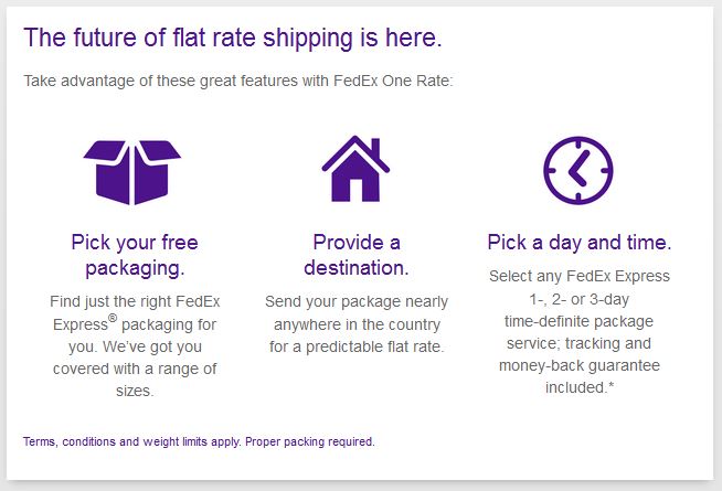 flat rates shipping