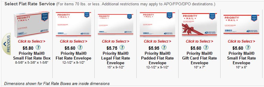 usps flat rate box price