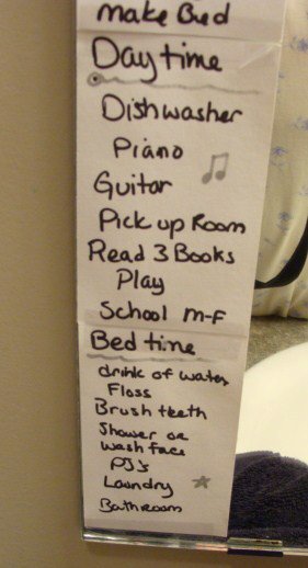 chore lists for kids
