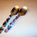 beaded serving spoons