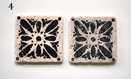 sanded marble coaster