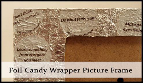 Foil Candy Wrapper Picture Frame