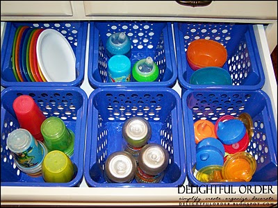organize kids dishes
