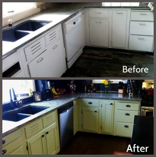 Kitchen Cabinets Before and After