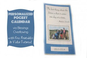 Personalized Pocket Calendars: Homemade Christmas Gifts The Happy