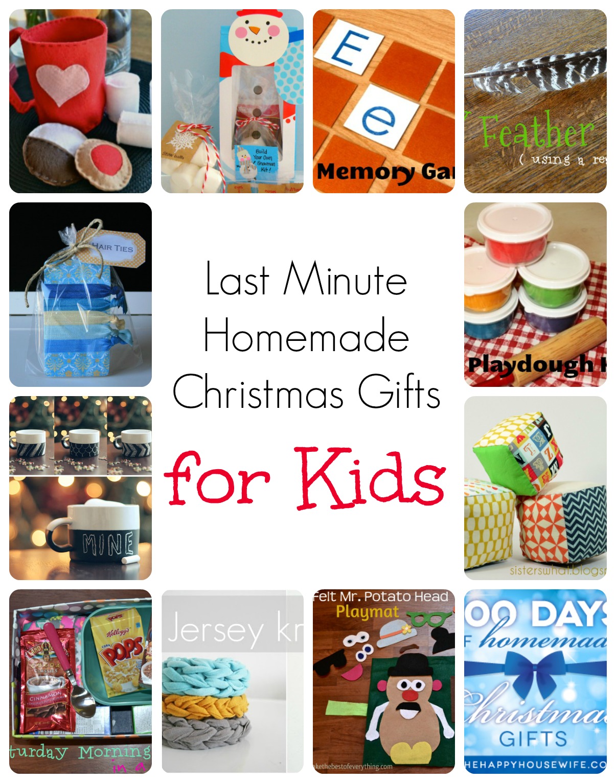 Last Minute Homemade Christmas Gifts for Kids The Happy Housewife