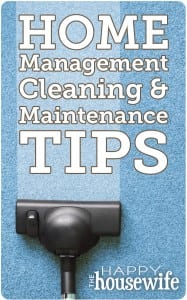 Home Management Tips - The Happy Housewife™ :: Home Management