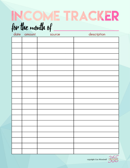free printable income and expense tracker