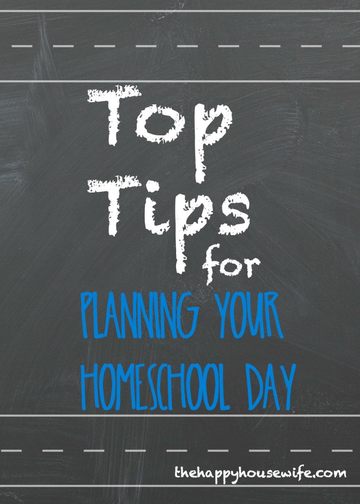 tips for planning your homeschool day