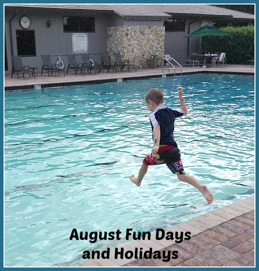 August Holidays and Fun Days