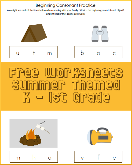 Summer Themed Worksheets: Free Printables - The Happy Housewife