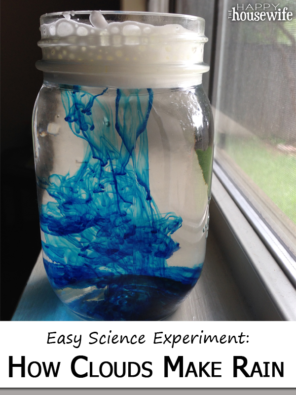Easy Science Experiment: How Clouds Make Rain | The Happy Housewife
