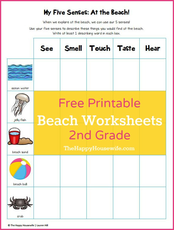 Beach Worksheets: Free Printables The Happy Housewife™ :: Home Schooling
