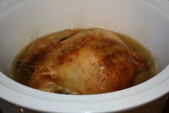 Whole Chicken in a Crock Pot at The Happy Housewife