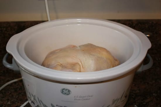 Whole Chicken in a Crock Pot at The Happy Housewife