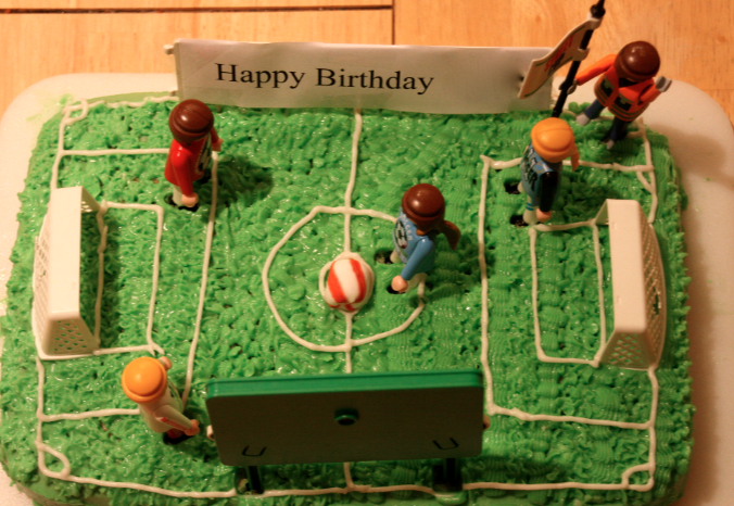 soccer themed birthday cake 