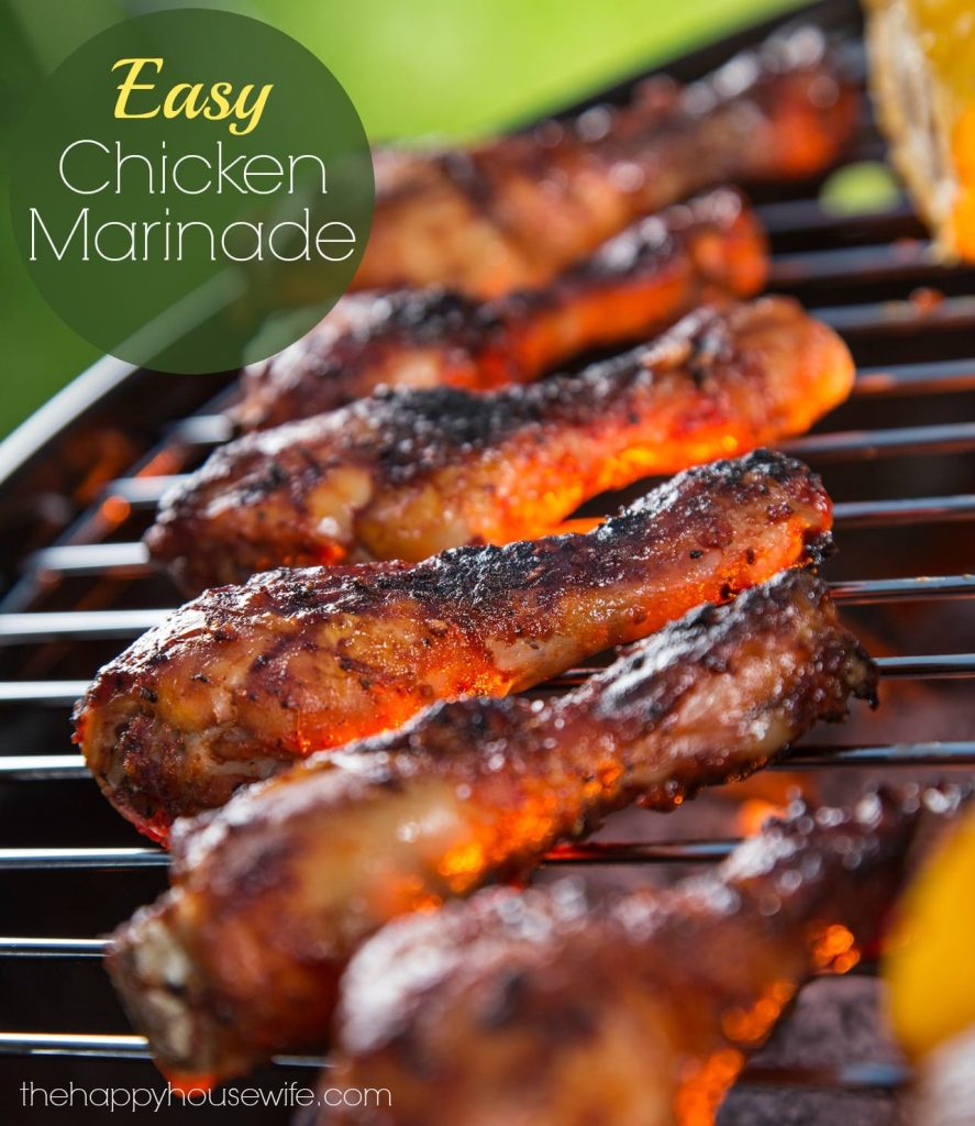 This super simple marinade for chicken is perfect for the grill. The chicken is absolutely delicious and the longer you can let it sit in the marinade the better. 