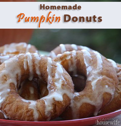 Homemade Pumpkin Donuts at The Happy Housewife