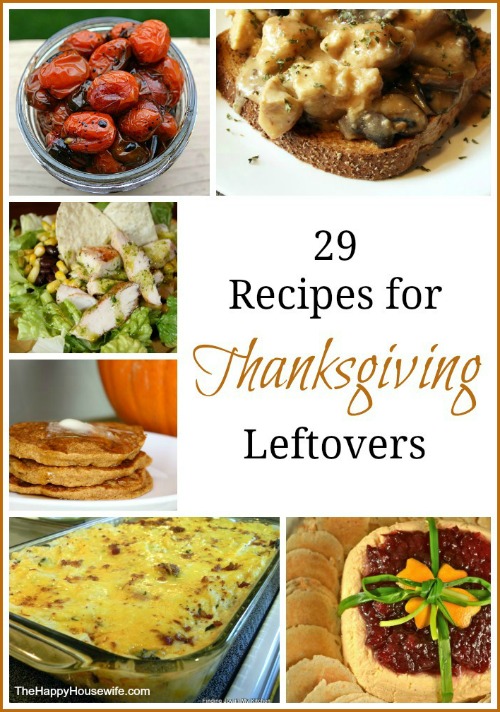 29 Recipes for Thanksgiving Leftovers - The Happy Housewife™ :: Cooking