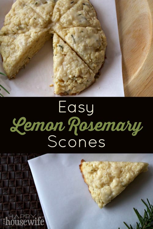 Easy Lemon Rosemary Scones at The Happy Housewife