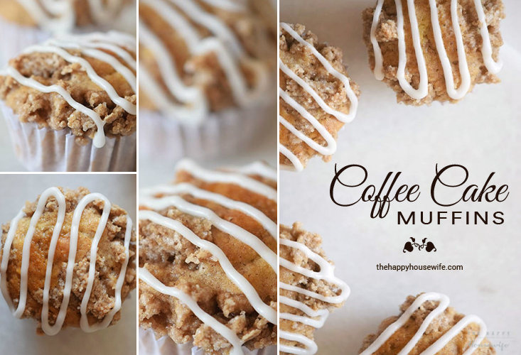 New York Style Coffee Cake Crumb Muffins - The Happy Housewife™ :: Cooking