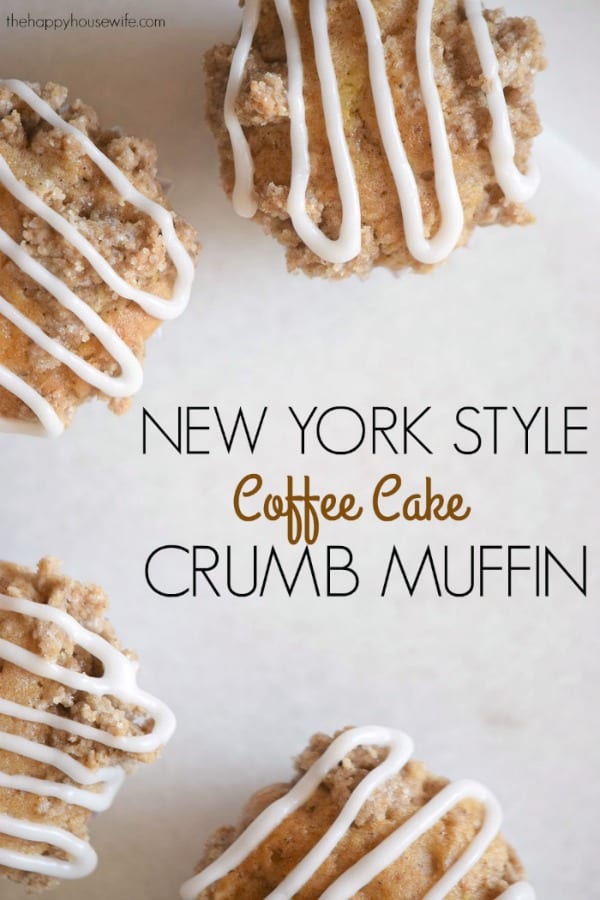 New York Style Coffee Cake Crumb Muffins - The Happy Housewife™ :: Cooking