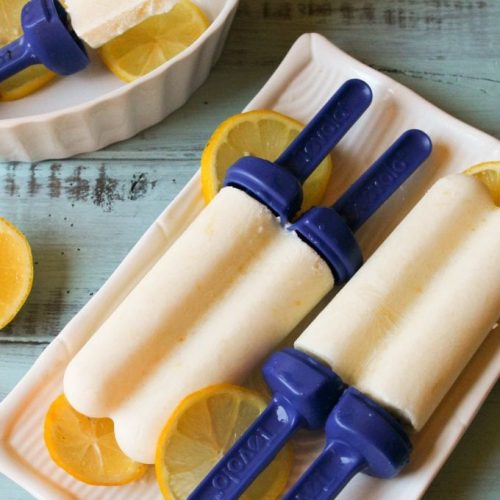 Creamy Lemon Yogurt Popsicles - Urban Foodie Kitchen