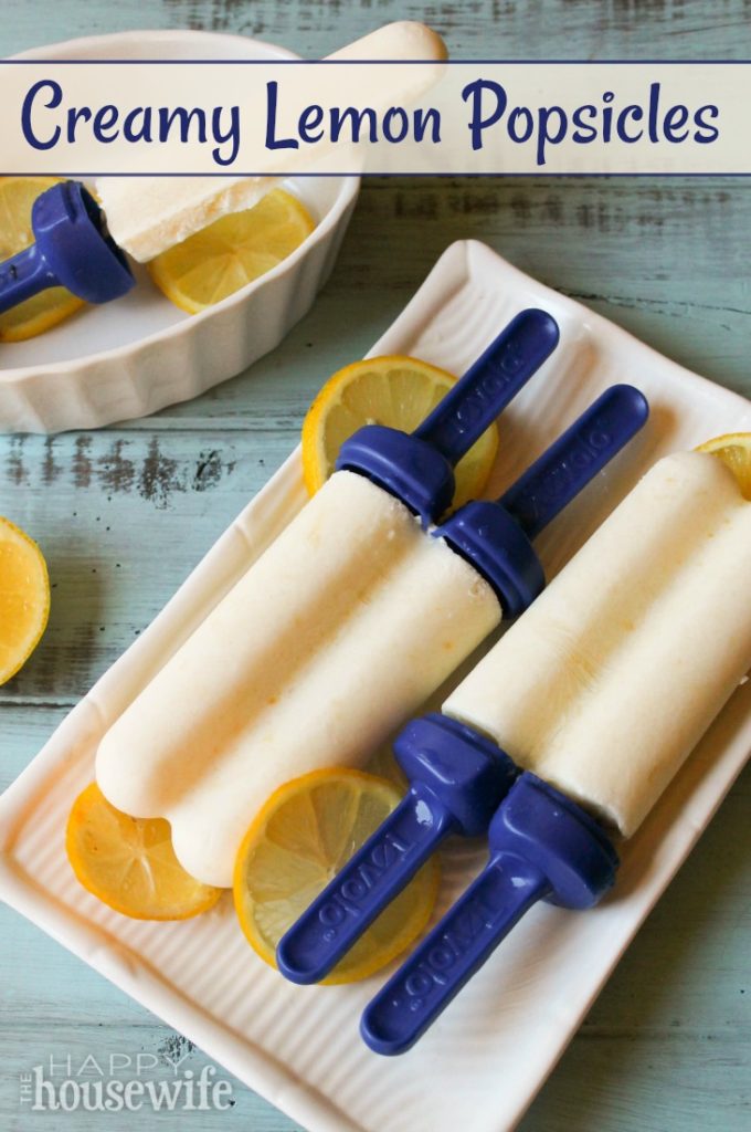 Creamy Lemon Popsicles - The Happy Housewife™ :: Cooking