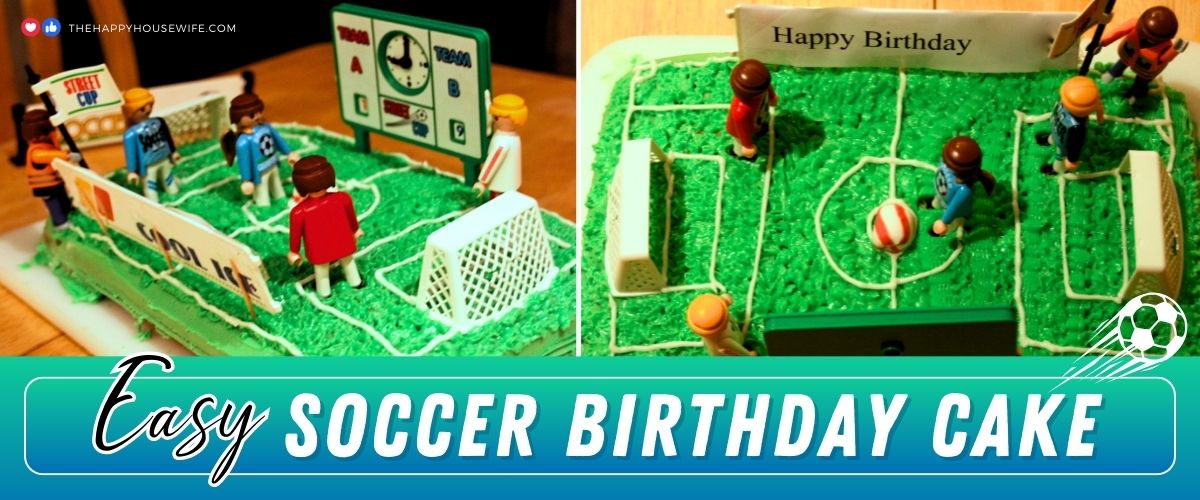 Soccer Birthday Cake with Legos