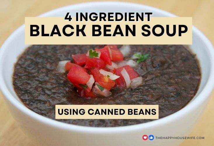 Easy 4 Ingredient Black Bean Soup