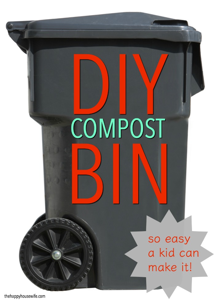 DIY compost bin made with materials you have alreaady.