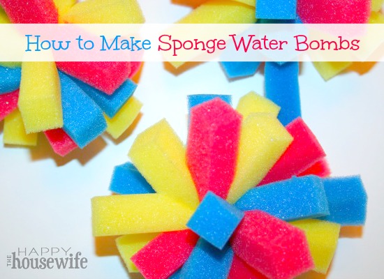 6 Favorite Frugal Summer Activities (Sponge Water Bombs) at The Happy Housewife