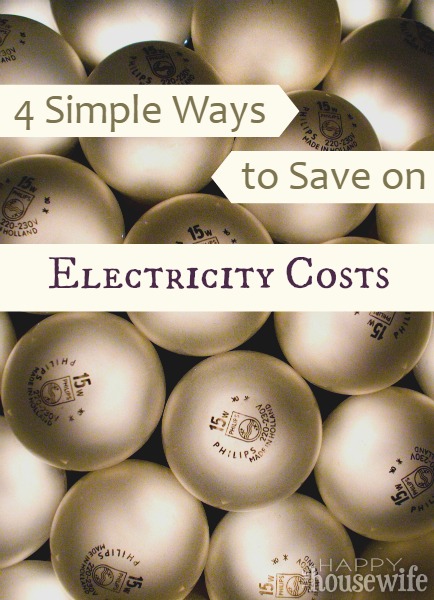 4 Simple Ways to Save on Electricity Costs at The Happy Housewife