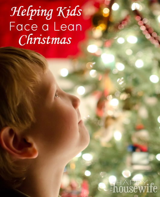 Helping Kids Face a Lean Christmas at The Happy Housewife