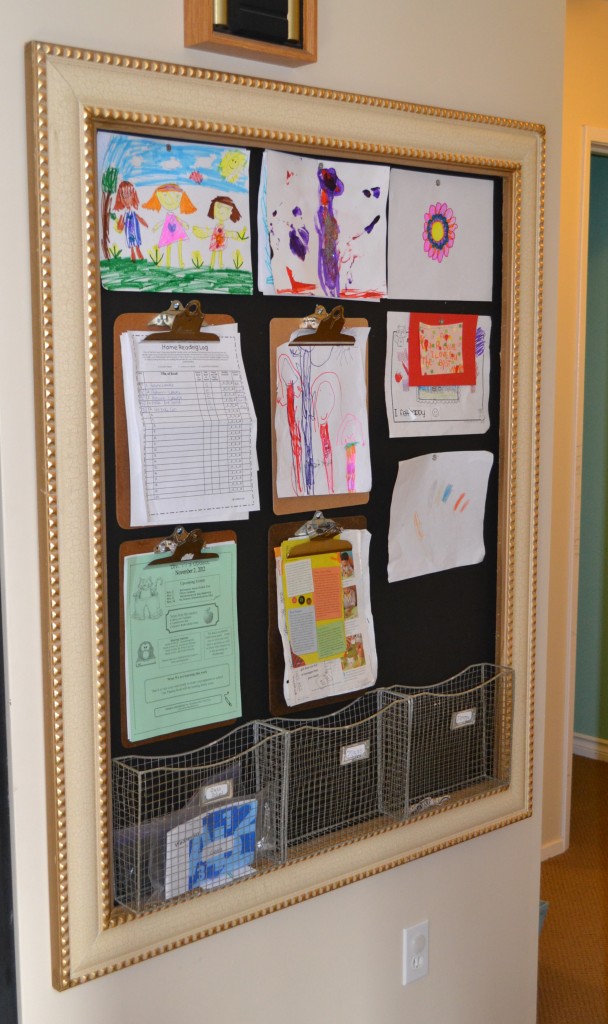 Organizing Kids Artwork and Schoolwork | The Happy Housewife