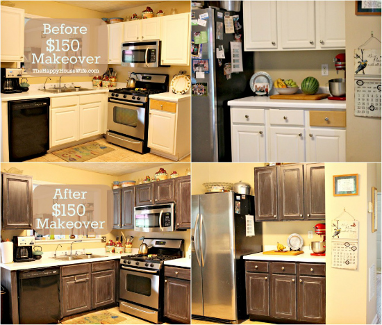 Frugal Kitchen Cabinet Makeover The Happy Housewife 