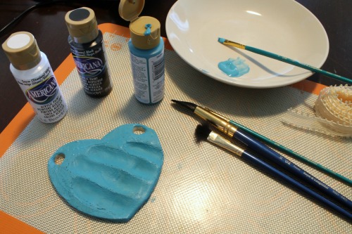 Mother's Day Salt Dough Ornaments (painting) at The Happy Housewife