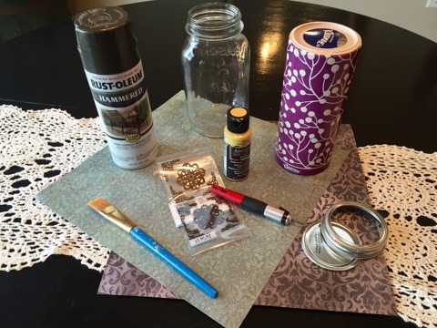 DIY Mason Jar Tissue Holder at The Happy Housewife