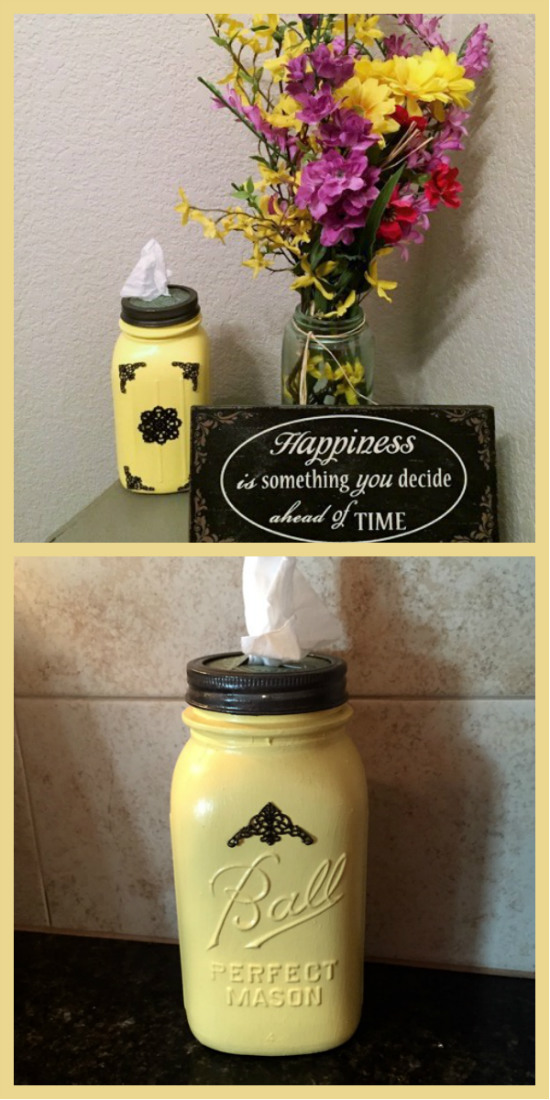 DIY Mason Jar Tissue Holder - The Happy Housewife™ :: Home Management