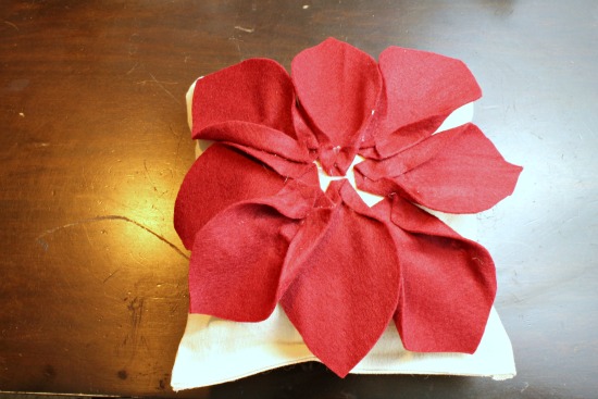 Felt Flower Accent Pillow at The Happy Housewife