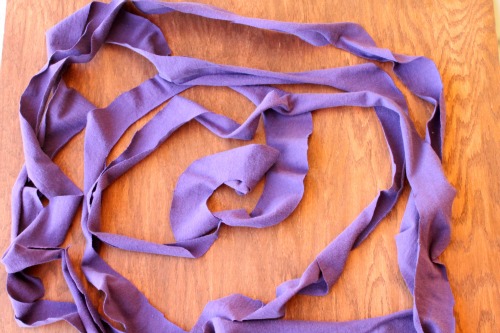 No-Sew Infinity Scarf (step 2) at The Happy Housewife