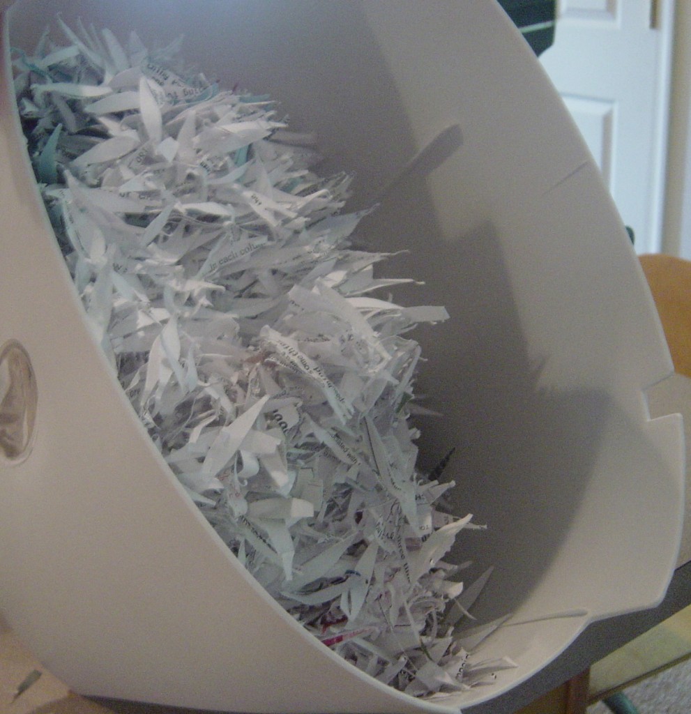how to recycle shredded paper