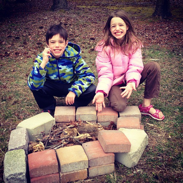 create a fire pit for your backyard fun zone