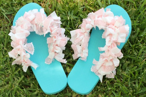 Easy Embellished Flip Flops for Under $5 