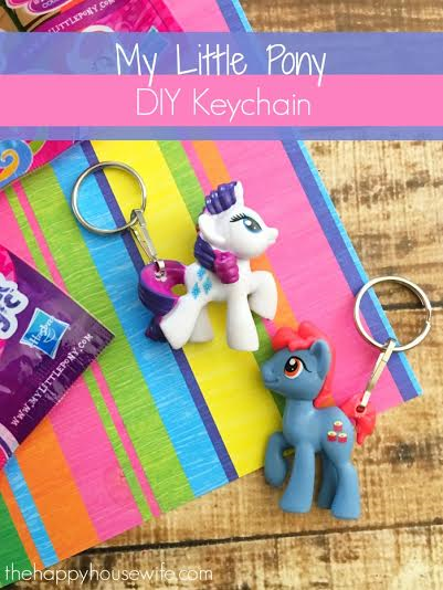 These adorable My Little Pony keychains take less than 5 minutes to make and are perfect backpack accessories for back to school or inexpensive party favors.