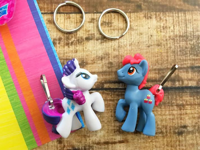 These adorable My Little Pony keychains take less than 5 minutes to make and are perfect backpack accessories for back to school or inexpensive party favors.