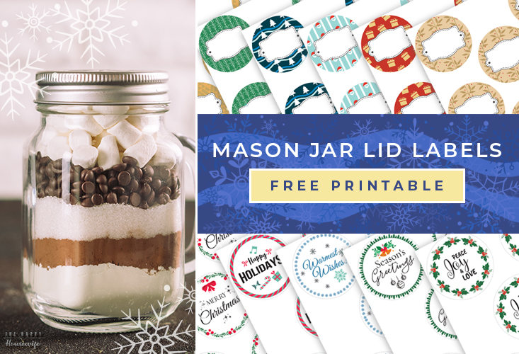 Mason jar lid printables holiday