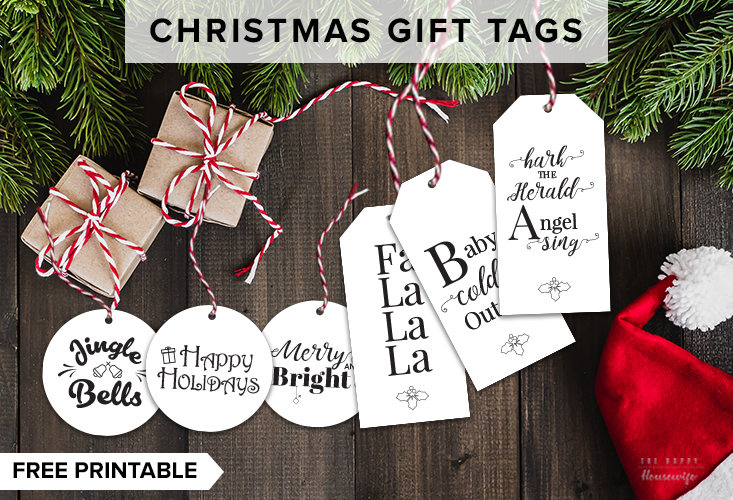 Free Printable Christmas Gift Tags - The Happier Homemaker